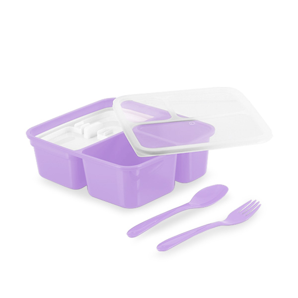 E-1229 Bento Lunch Box with Fork and Spoon