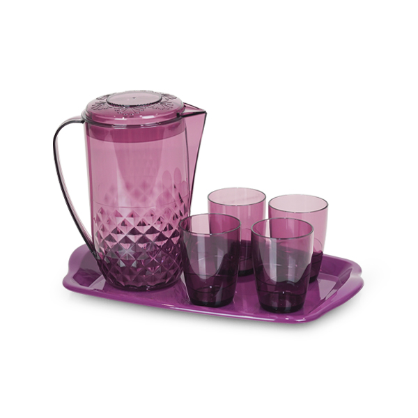 E-875 (D)/1129/TR  Water Jug Set With Tray