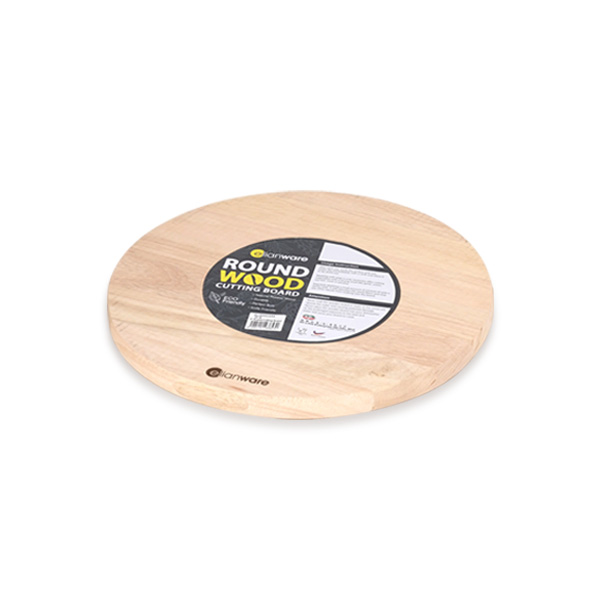 W-12 12" Round Rubber Wood Cutting Board